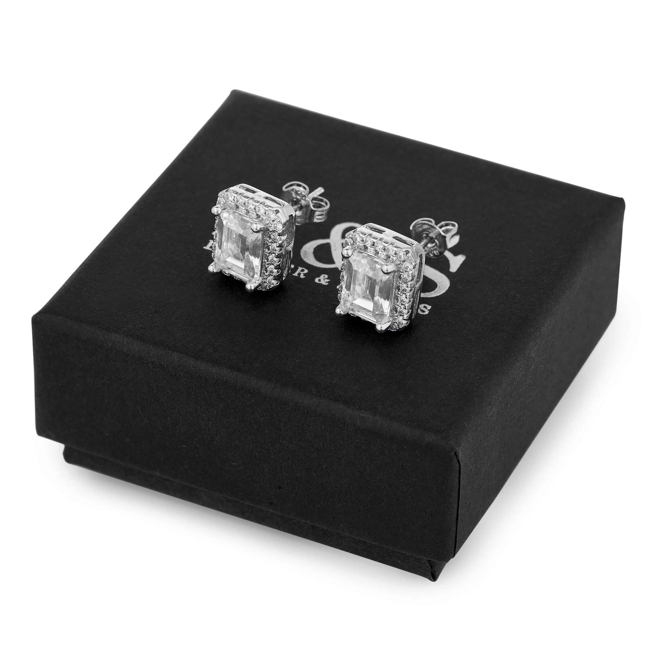 Silver Rectangle Earrings - Sterling Silver Earrings For Women - Silver Stud Earrings Earrings Brother & Sisters