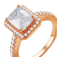 Thumbnail for Silver Rectangle Ring - Promise Ring - Silver Ring - Engagement Ring for Women Ring Brother & Sisters