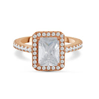 Thumbnail for Silver Rectangle Ring - Promise Ring - Silver Ring - Engagement Ring for Women Ring Brother & Sisters