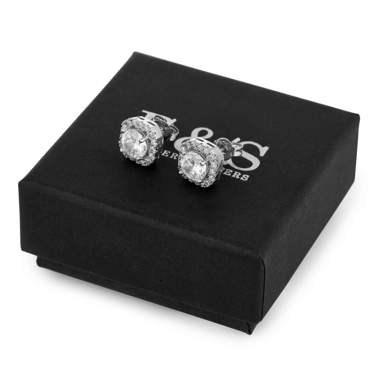 Silver Square Earrings - Sterling Silver Earrings For Women - Silver Stud Earrings Earrings Brother & Sisters