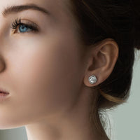 Thumbnail for Silver Square Earrings - Sterling Silver Earrings For Women - Silver Stud Earrings Earrings Brother & Sisters