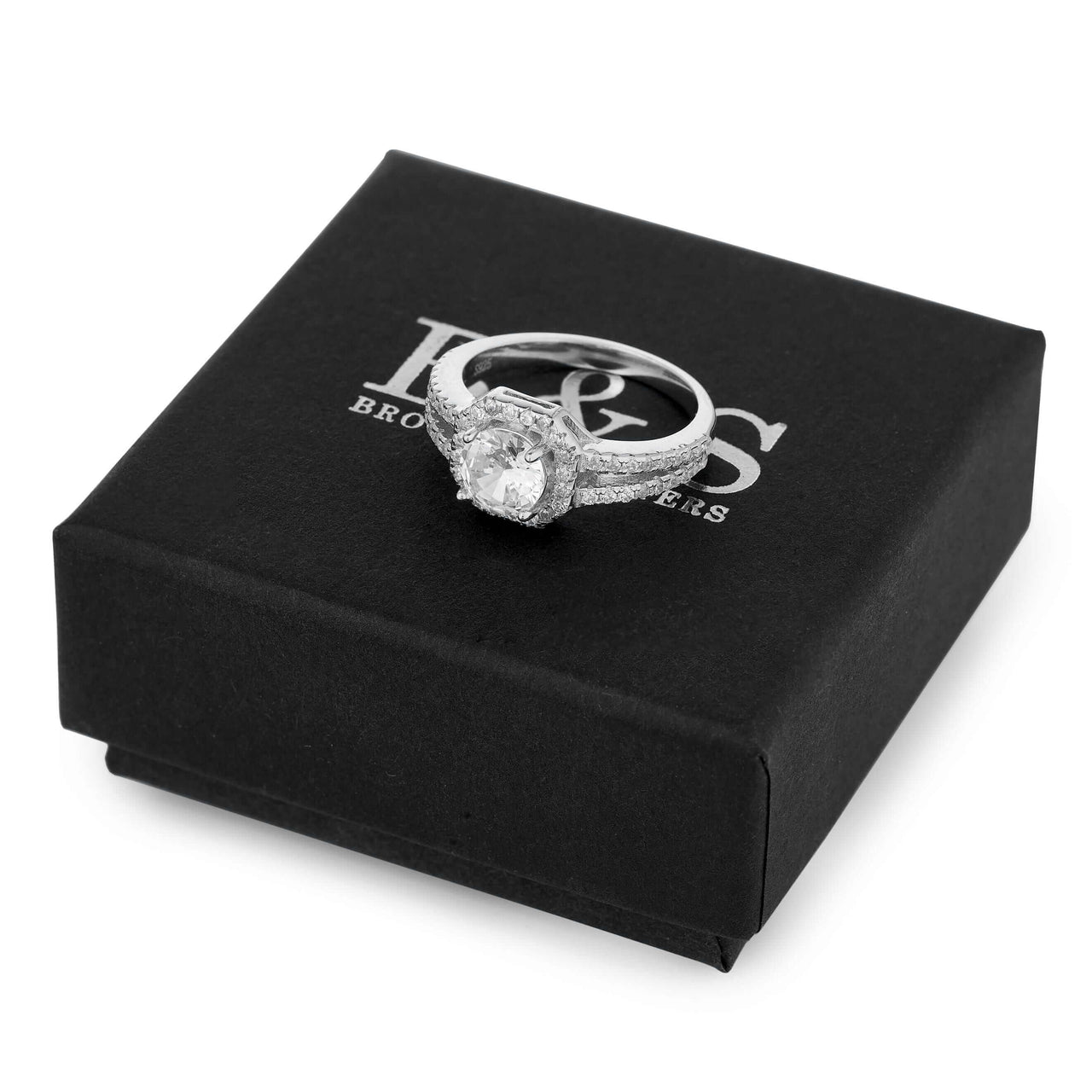 Sterling Silver Square Ring - Promise Ring - Silver Ring - Engagement Ring for Women Ring Brother & Sisters
