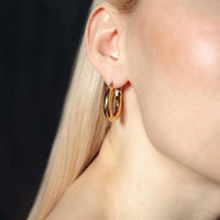Thumbnail for The Shiny - Gold Earrings - Gold Hoop Earrings - Gold Hoops - Women's Earrings Earrings Brother & Sisters